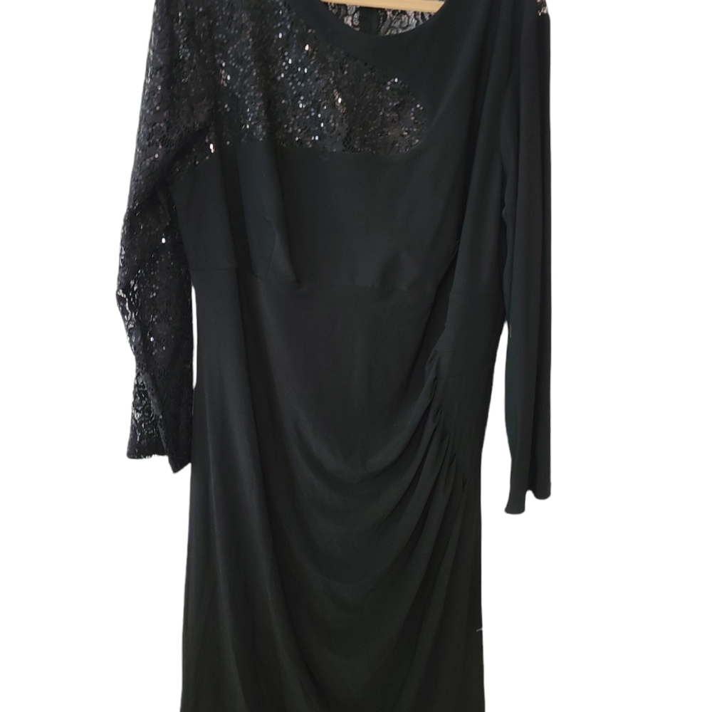 Dress 24W NWT $110 Black Sequin Sparkle Scarlette Special Occasion